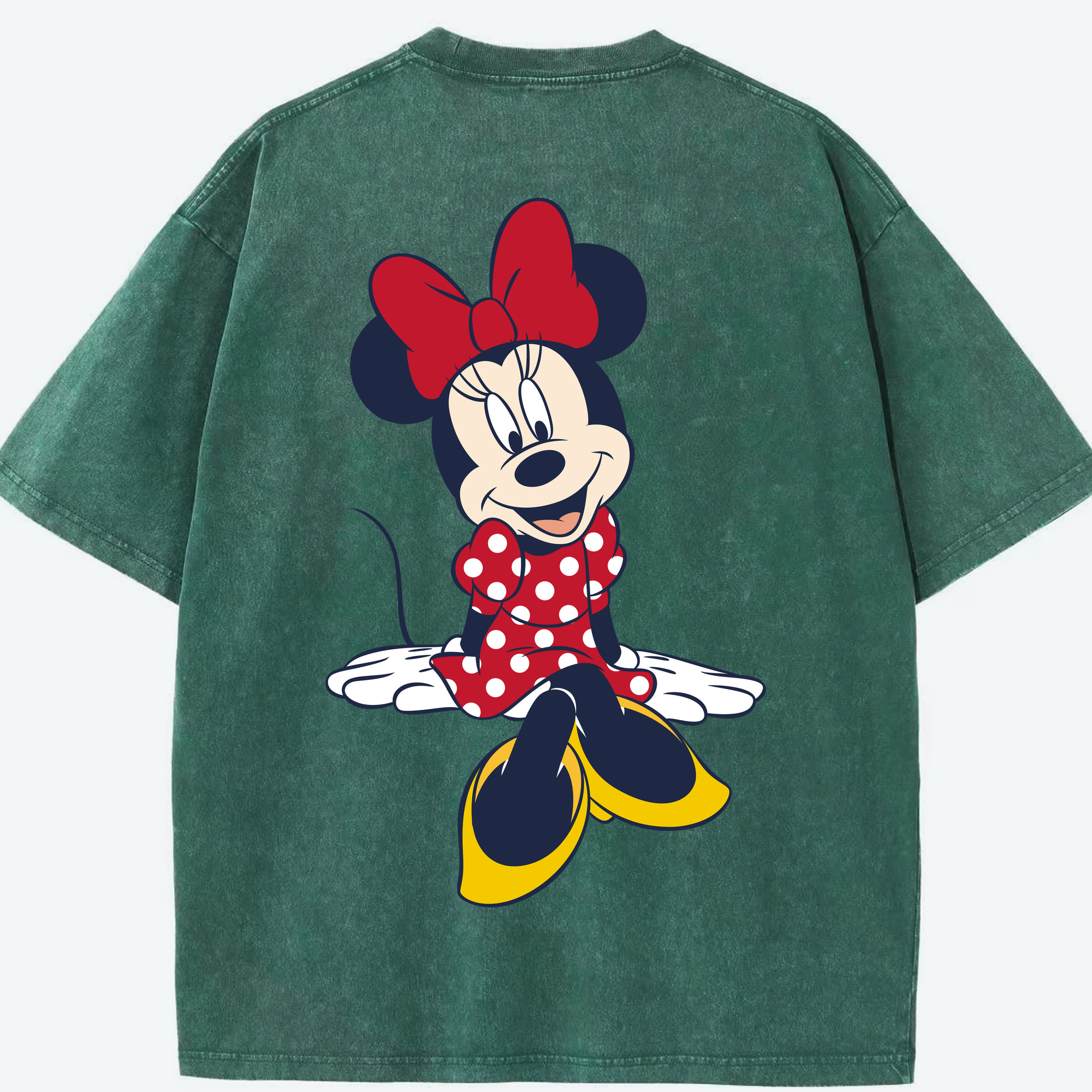 （画像用） ミッキーマウス Mickey Mouse 綿100% ヴィンテージ風 半袖Tシャツ（背面プリント）